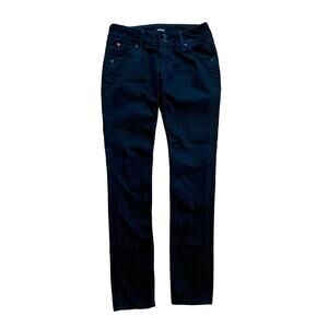 Hudson Collin Flap Skinny Jeans Black Mid Rise Womens 25